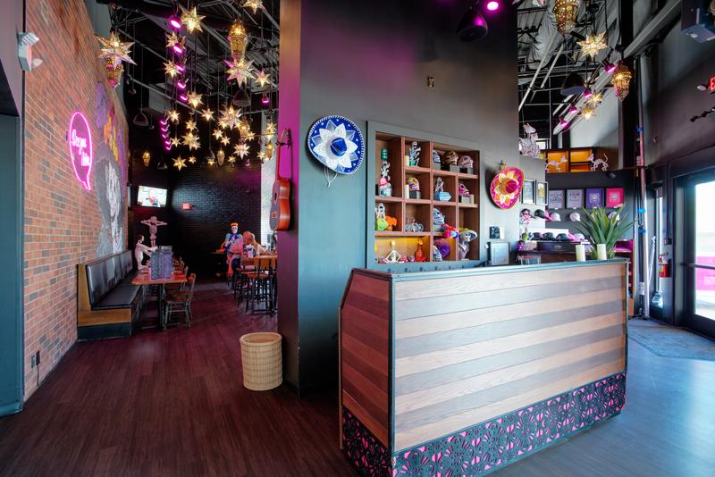 Tenant restaurant interior with festive decor — The Florida Mall, Orlando FL