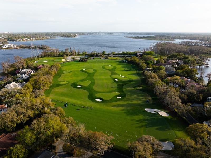 Parallel fairways running toward the lake — Isleworth Golf and Country Club, Windermere FL