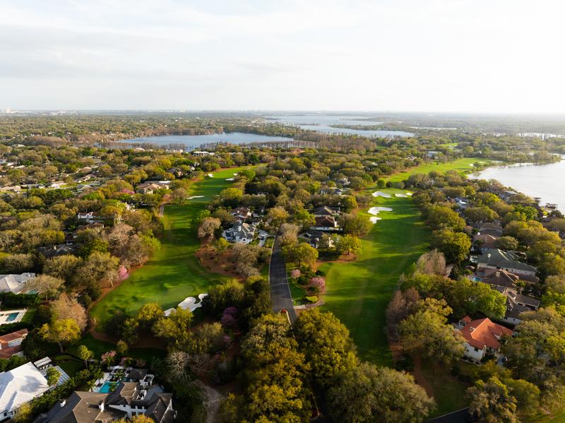 Fairways winding between estate homes — Isleworth Golf and Country Club, Windermere FL