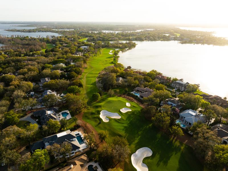 Bunkers along the lakeshore — Isleworth Golf and Country Club, Windermere FL